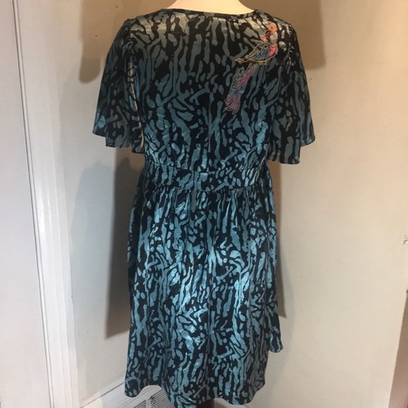 “TOPSHOP” for “LAURA” 80’s Embroidered Dress. - Picture 9 of 13